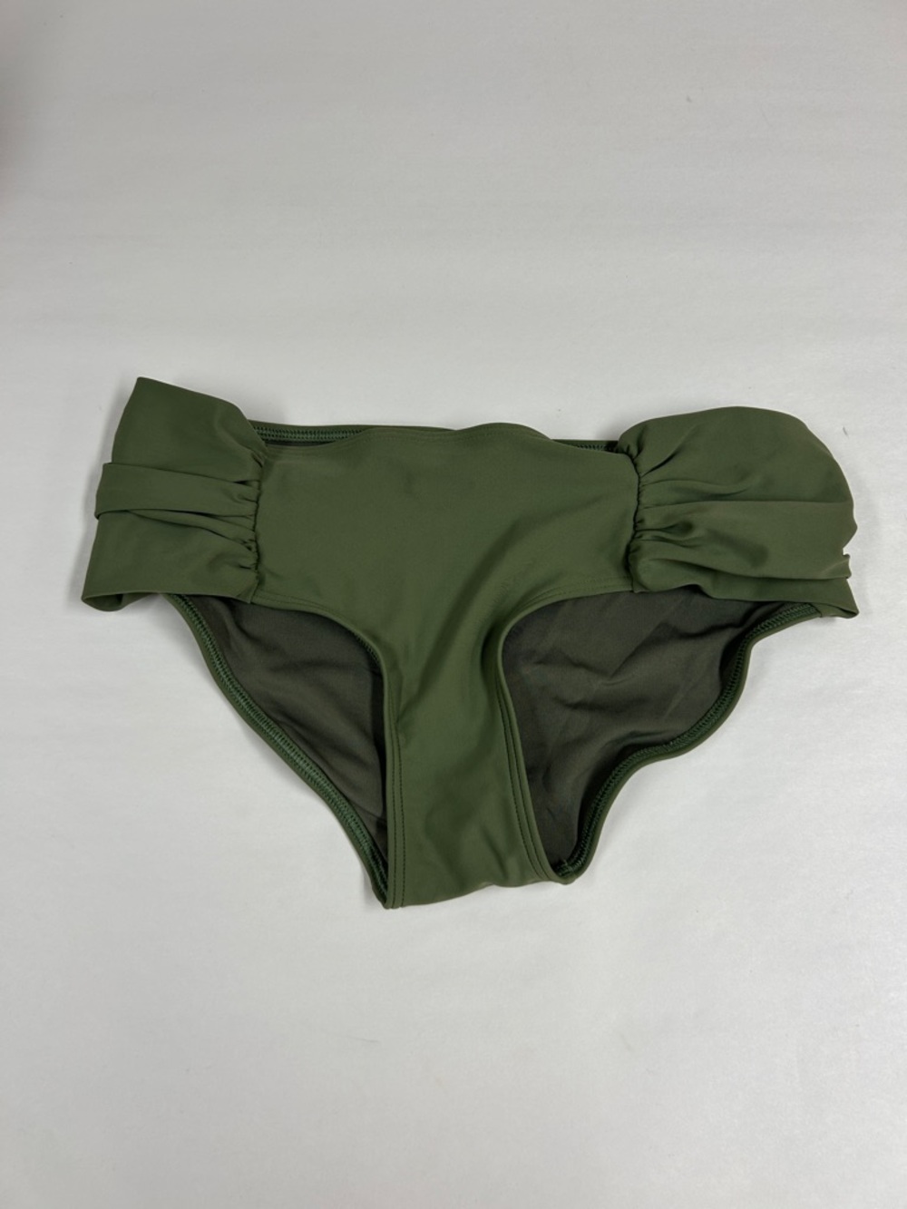 aerie Olive Green Ruched Bikini Bottoms
